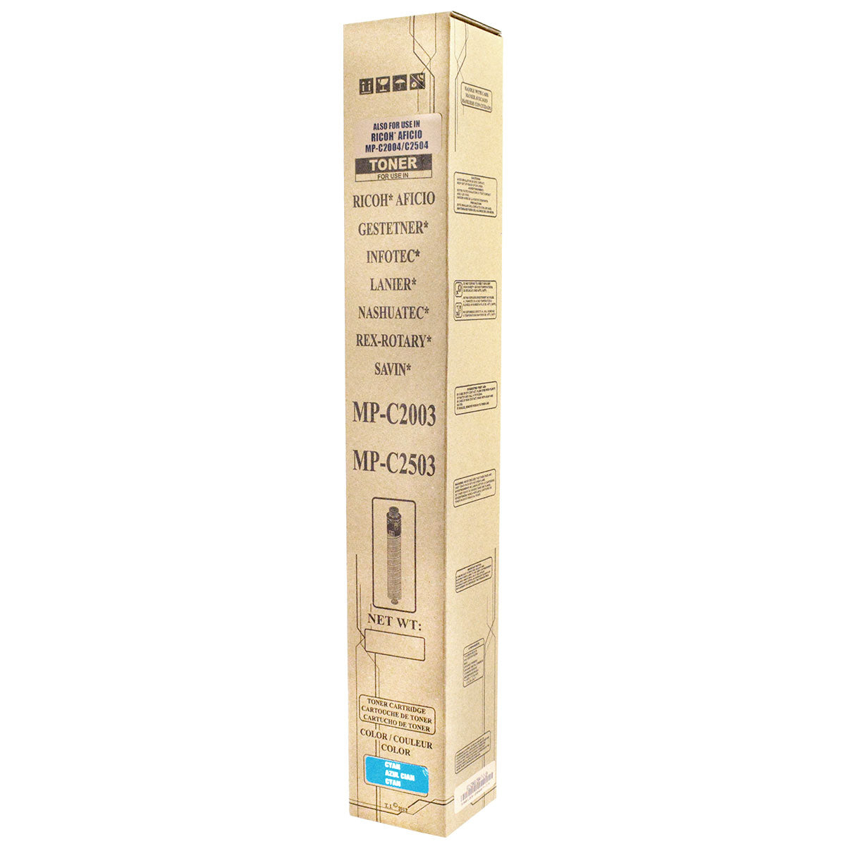 Compatible Ricoh MP C2003 / MP C2004 / MP C2503 (841921) Toner Cartridge, Cyan, 9.5K Yield, TAA Compliant, Made in USA