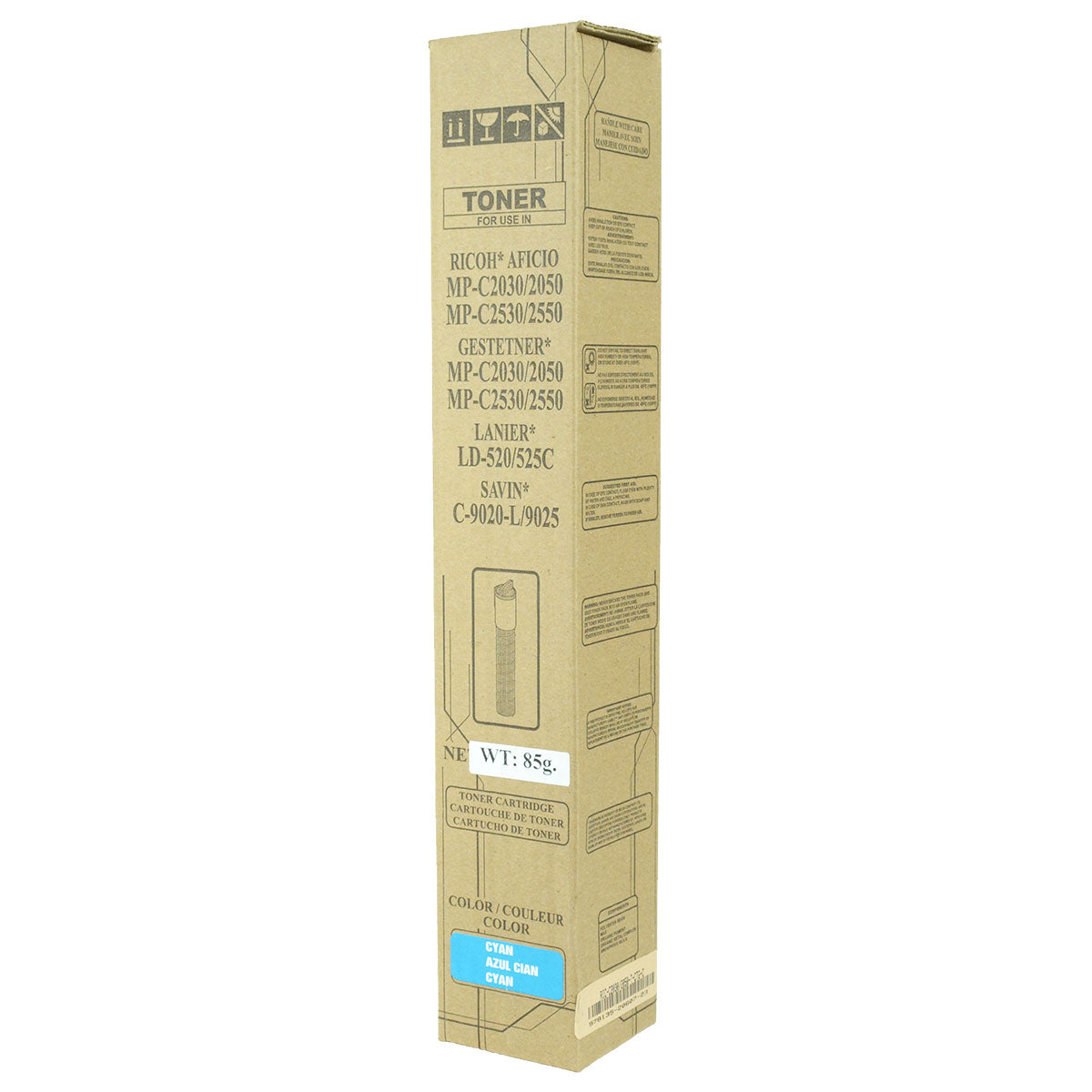 Compatible Ricoh MP C2030 / MP C2050 / MP C2530 (841281) Toner Cartridge, Cyan, 5.5K Yield, TAA Compliant, Made in USA