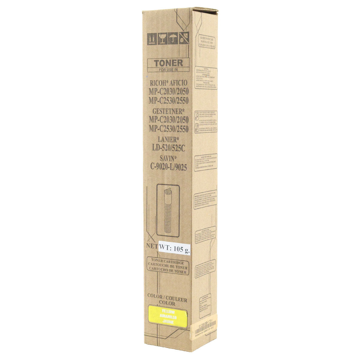 Compatible Ricoh MP C2030 / MP C2050 / MP C2530 (841283) Toner Cartridge, Yellow, 5.5K Yield, TAA Compliant, Made in USA