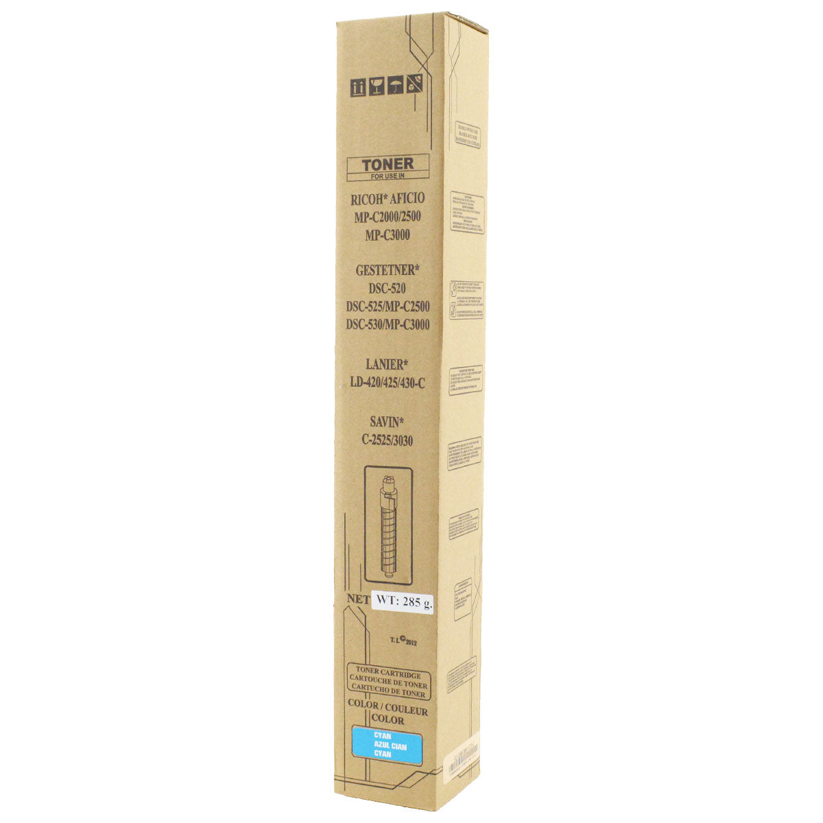 Compatible Ricoh MP C2000 / MP C2500 / MP C3000 (888639) Toner Cartridge, Cyan, 15K Yield Yield, TAA Compliant, Made in USA