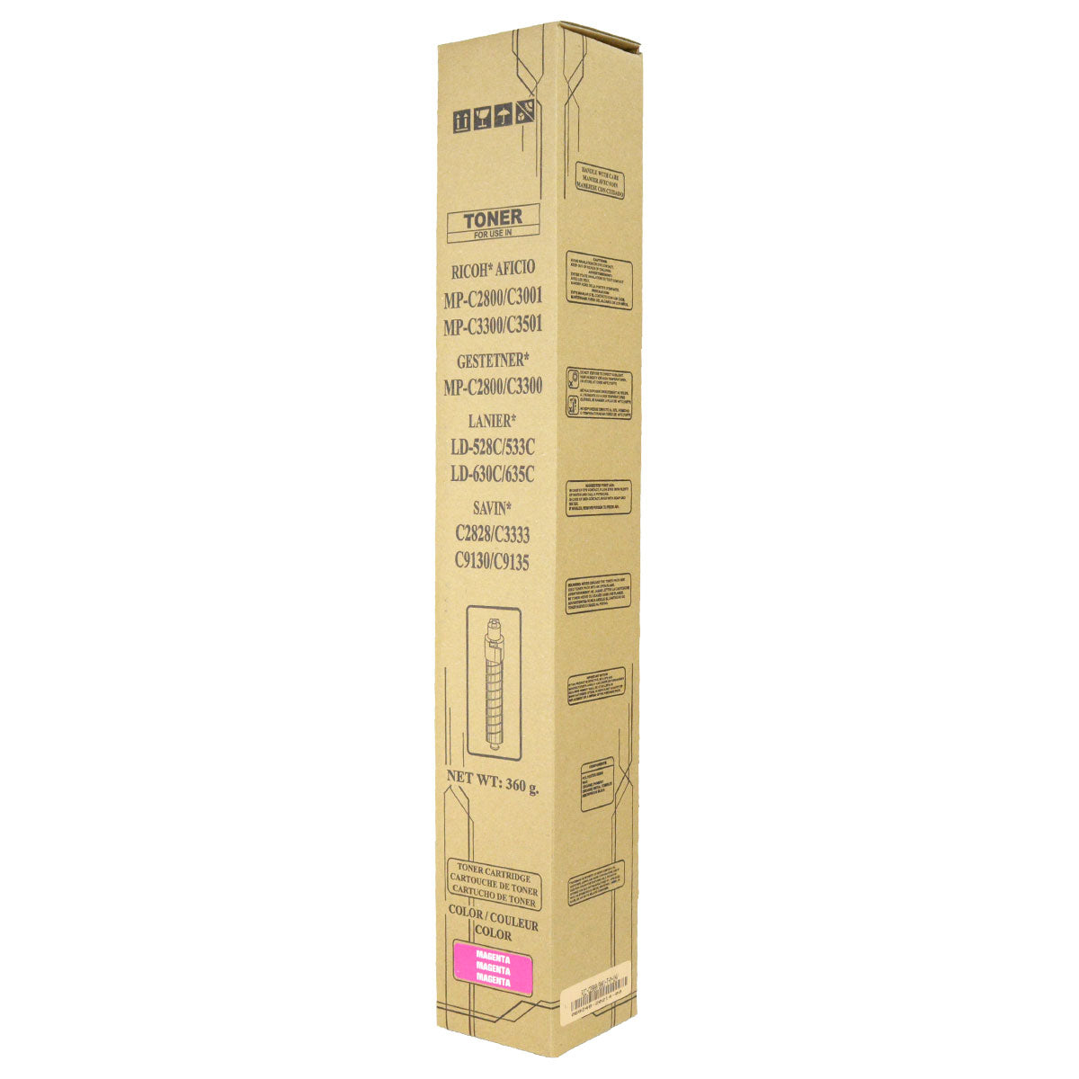 Compatible Ricoh MP C2800 / MP C3300 (841278) Toner Cartridge, Magenta, 17K Yield, TAA Compliant, Made in USA