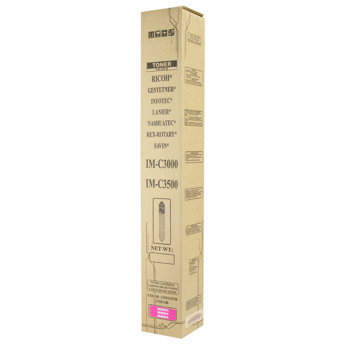 Compatible Ricoh IM C3000 / IM C3500 (842253) Toner Cartridge, Magenta, 19K Yield, TAA Compliant, Made in USA