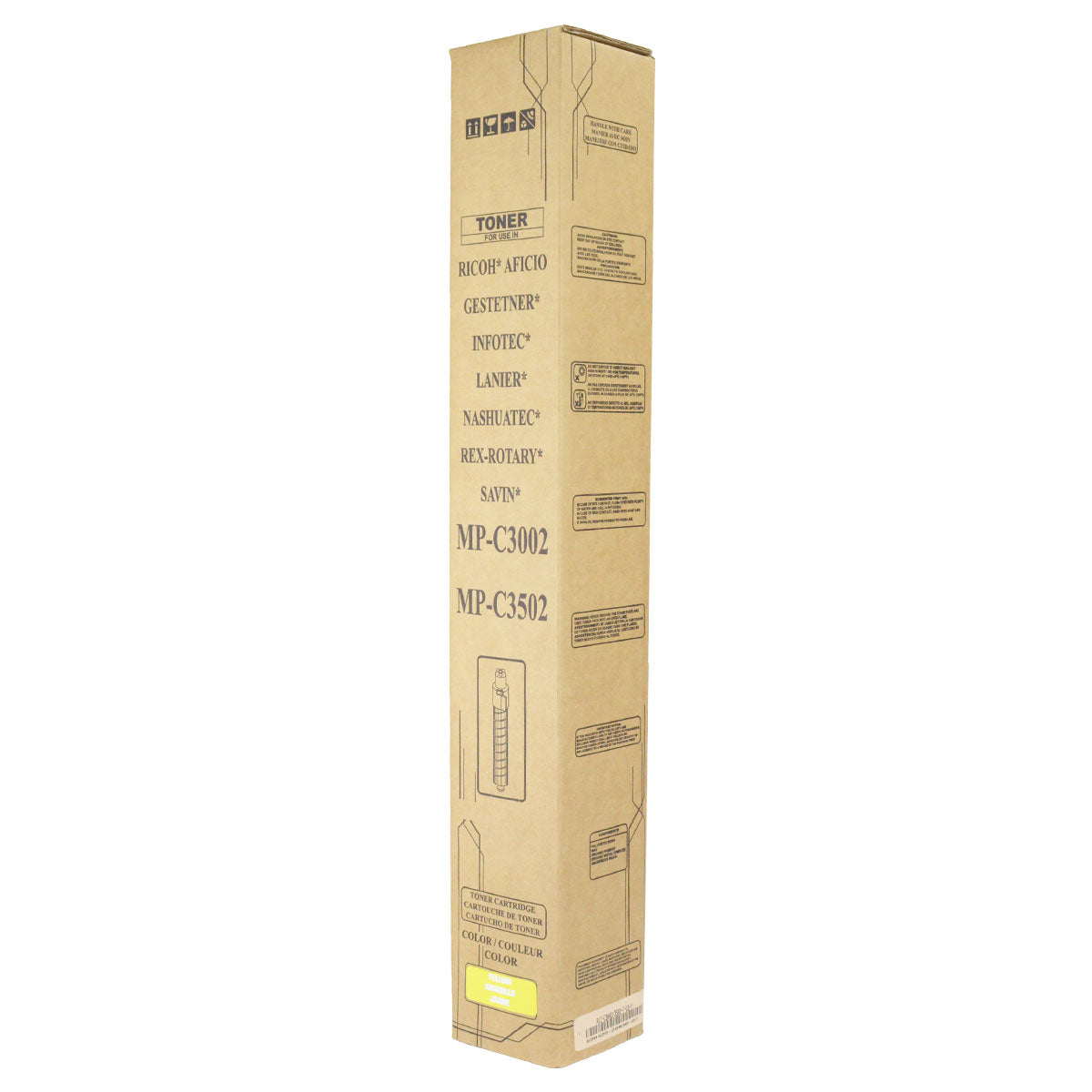Compatible Ricoh MP C3002 / MP C3502 (841648, 841736) Toner Cartridge, Yellow, 18K Yield, TAA Compliant, Made in USA