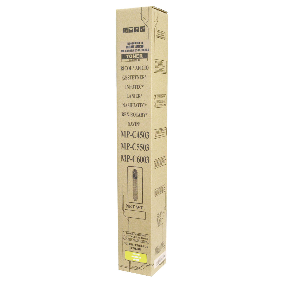 Compatible Ricoh MP C4503 / MP C4503 / MP C4504 (841850) Toner Cartridge, Yellow, 22.5K Yield, TAA Compliant, Made in USA
