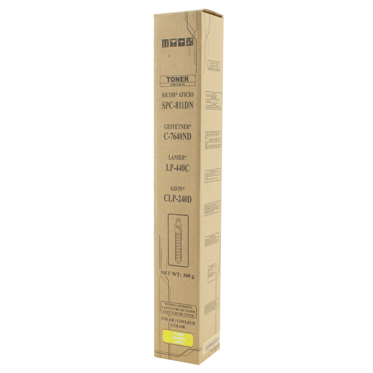 Compatible Ricoh SP C811DN (820008) Toner Cartridge, Yellow, 15K Yield, TAA Compliant, Made in USA