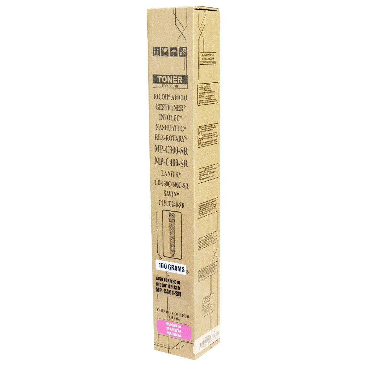 Compatible Ricoh MP C300 / MP C400 / MP C401 (841726) Toner Cartridge, Magenta, 10K Yield, TAA Compliant, Made in USA