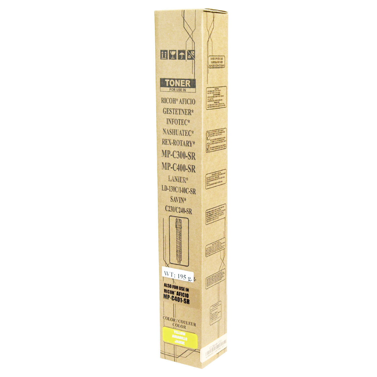 Compatible Ricoh MP C300 / MP C400 / MP C401 (841727) Toner Cartridge, Yellow, 10K Yield, TAA Compliant, Made in USA