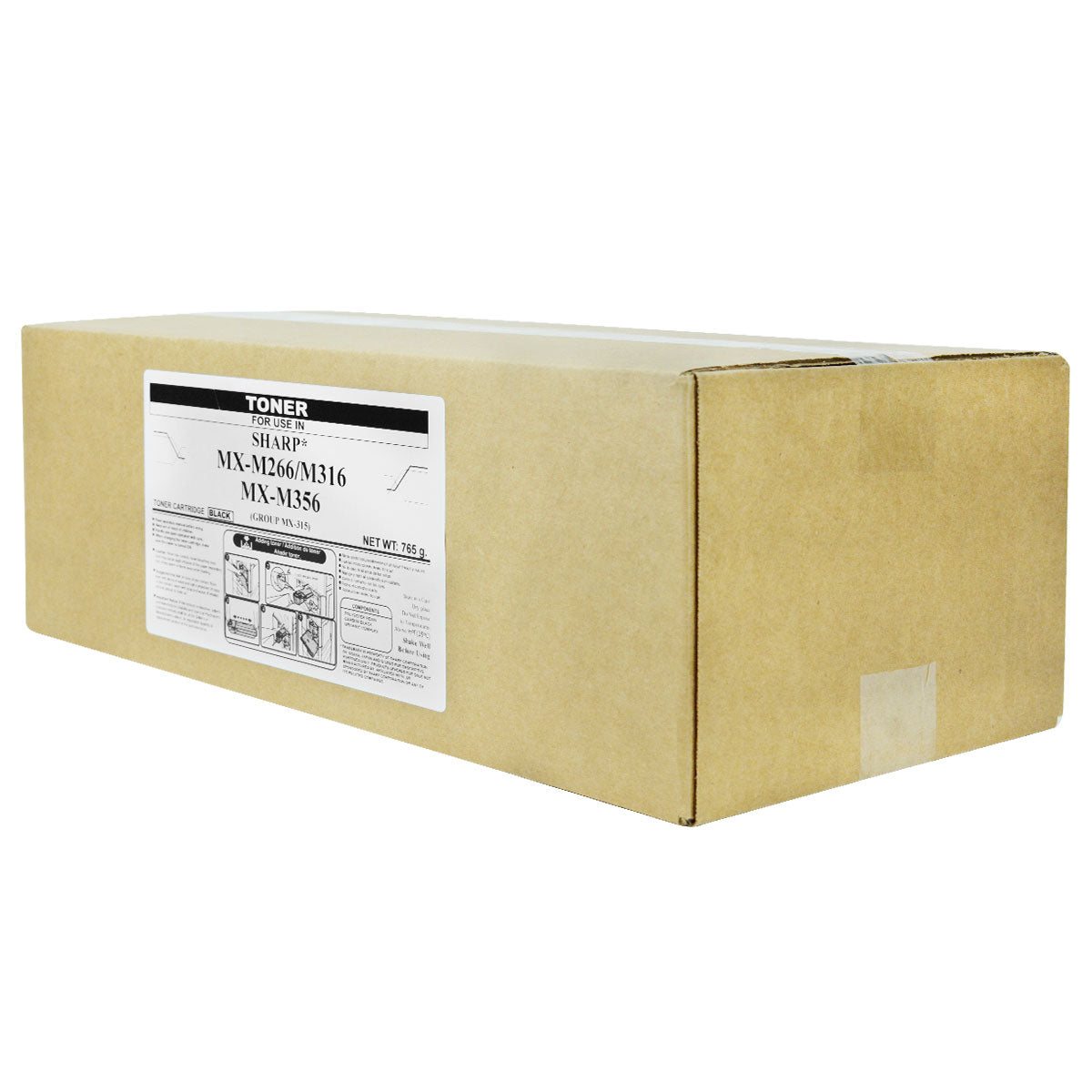 Compatible Sharp MX-M266 / MX-M316 / MX-M356 (MX-315NT) Toner Cartridge, Black, 27.5K Yield, TAA Compliant, Made in USA