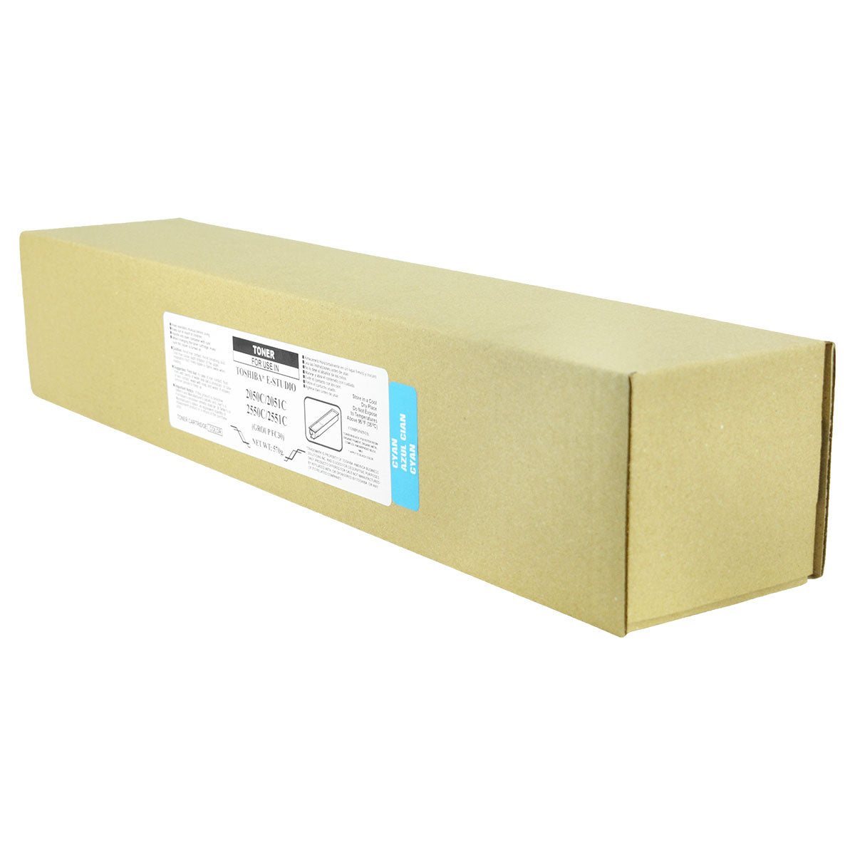 Compatible Toshiba e-STUDIO 2050 2051 2550 2551 (T-FC30U-C) Toner Cartridge, Cyan, 33.6K Yield, TAA Compliant, Made in USA