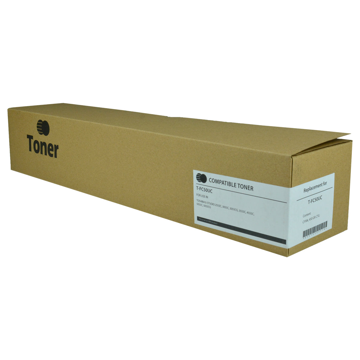 Compatible Toshiba e-STUDIO 2555 3055 4555 5055 (T-FC50U-C) Toner Cartridge, Cyan, 28K Yield
