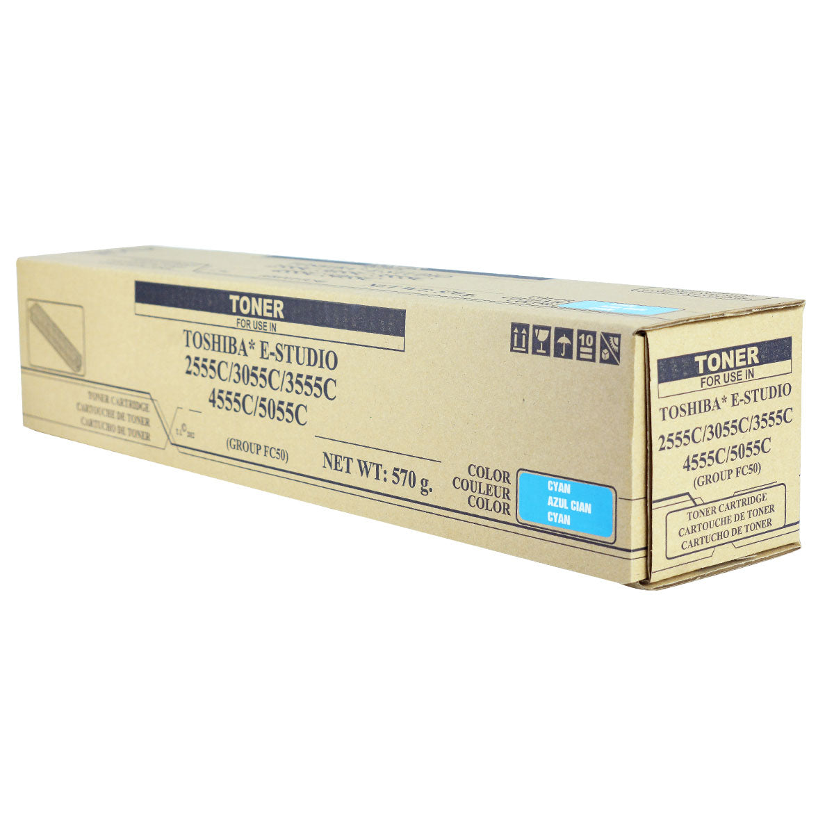 Compatible Toshiba e-Studio 2555 3055 4555 5055 (T-FC50UC) Toner Cartridge, Cyan, 28K Yield, TAA Compliant, Made in USA