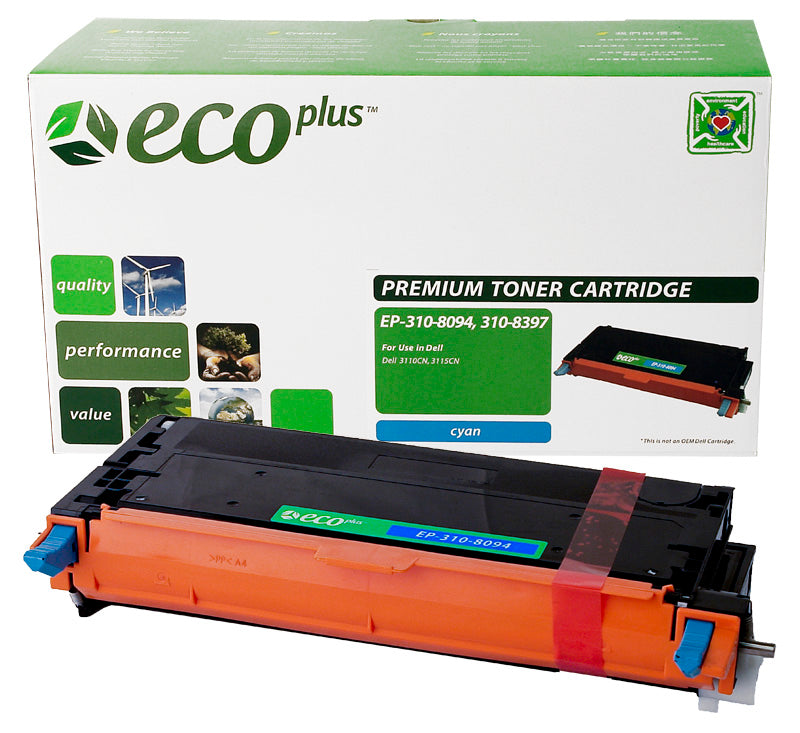 EcoPlus Dell 3115 (310-8094) Toner Cartridge, Cyan, 8K Yield
