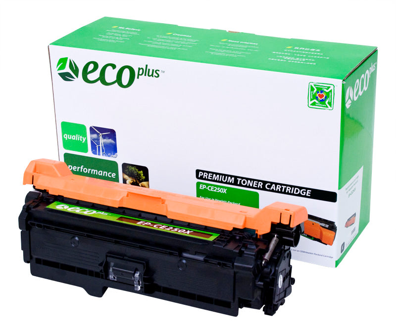 EcoPlus HP 504X (CE250X) Toner Cartridge, Black, 10.5K High Yield