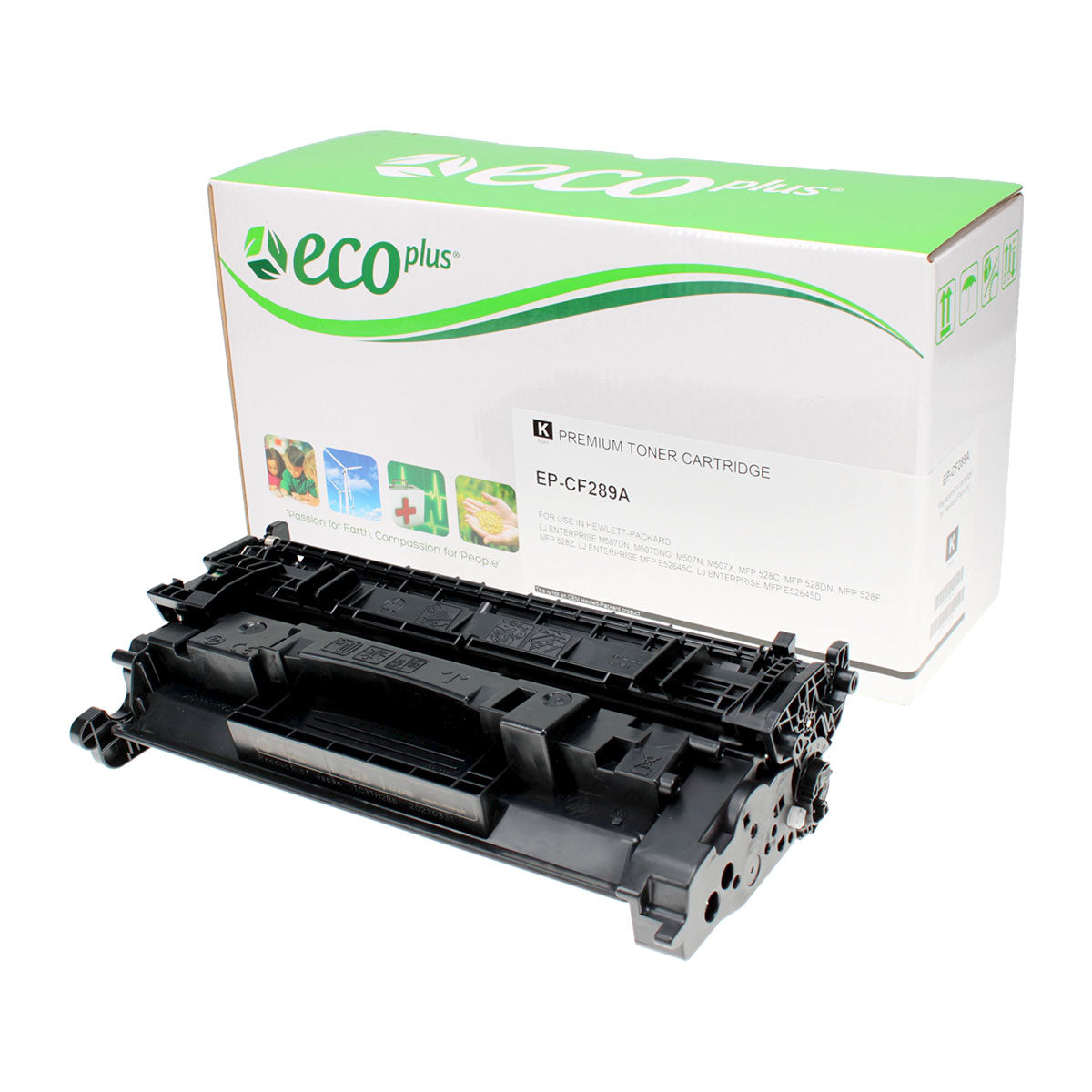 EcoPlus HP 89A (CF289A) Toner Cartridge, Black, 5K Yield, (Used OEM Chip), Made in USA