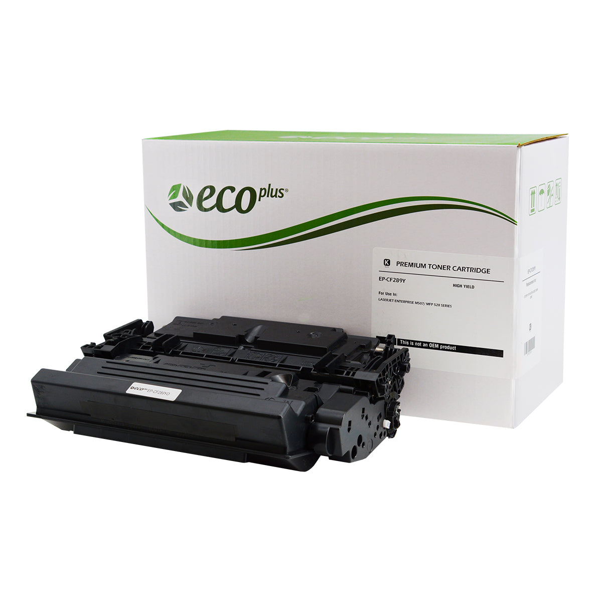 EcoPlus HP 89Y (CF289Y) Toner Cartridge, Black, 20K Extra High Yield, (Used OEM Chip), Made in USA