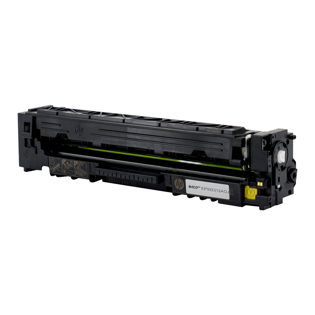 EcoPlus HP 215A (W2312A) Toner Cartridge, Yellow, 2.4K Yield Jumbo, (Used OEM Chip), Made in USA